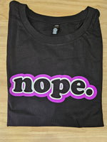 Ashy Anne NOPE Shirt - Purple on Black