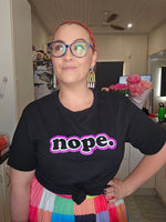 Ashy Anne NOPE Shirt - Purple on Black