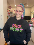 Ashy Anne CHAOS GREMLIN Hoody - Purple/Orange/Green/Magenta on Black