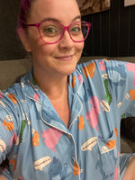 CLEARANCE Ashy Anne Sweary Dino Pyjamas - Button Shirt and Short Set