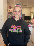 Ashy Anne CHAOS GREMLIN Hoody - Purple/Orange/Green/Magenta on Black