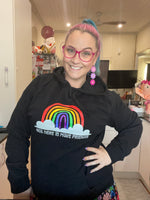 Ashy Anne NOT HERE TO MAKE FRIENDS Hoody - Rainbow on Black