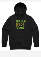 Ashy Anne LEAVE Me TO ROT Hoody - Green/Khaki on Black