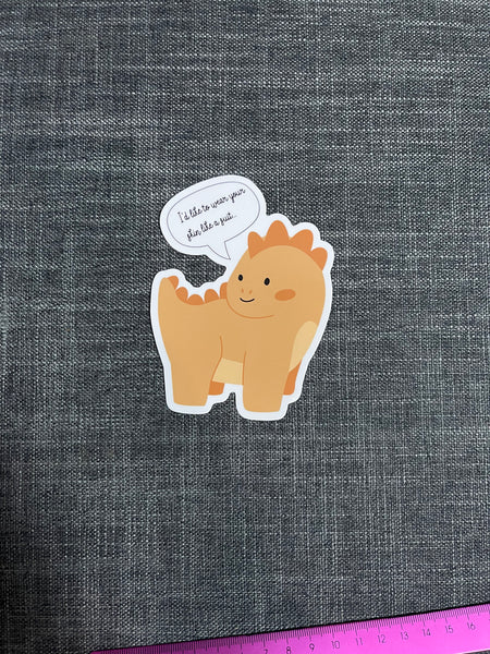 Ashy Anne Orange Dino Sticker