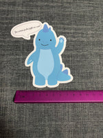 Ashy Anne Blue Dino Sticker