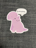 Ashy Anne Lilac Dino Sticker