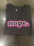 Ashy Anne NOPE Shirt - Pink on Black